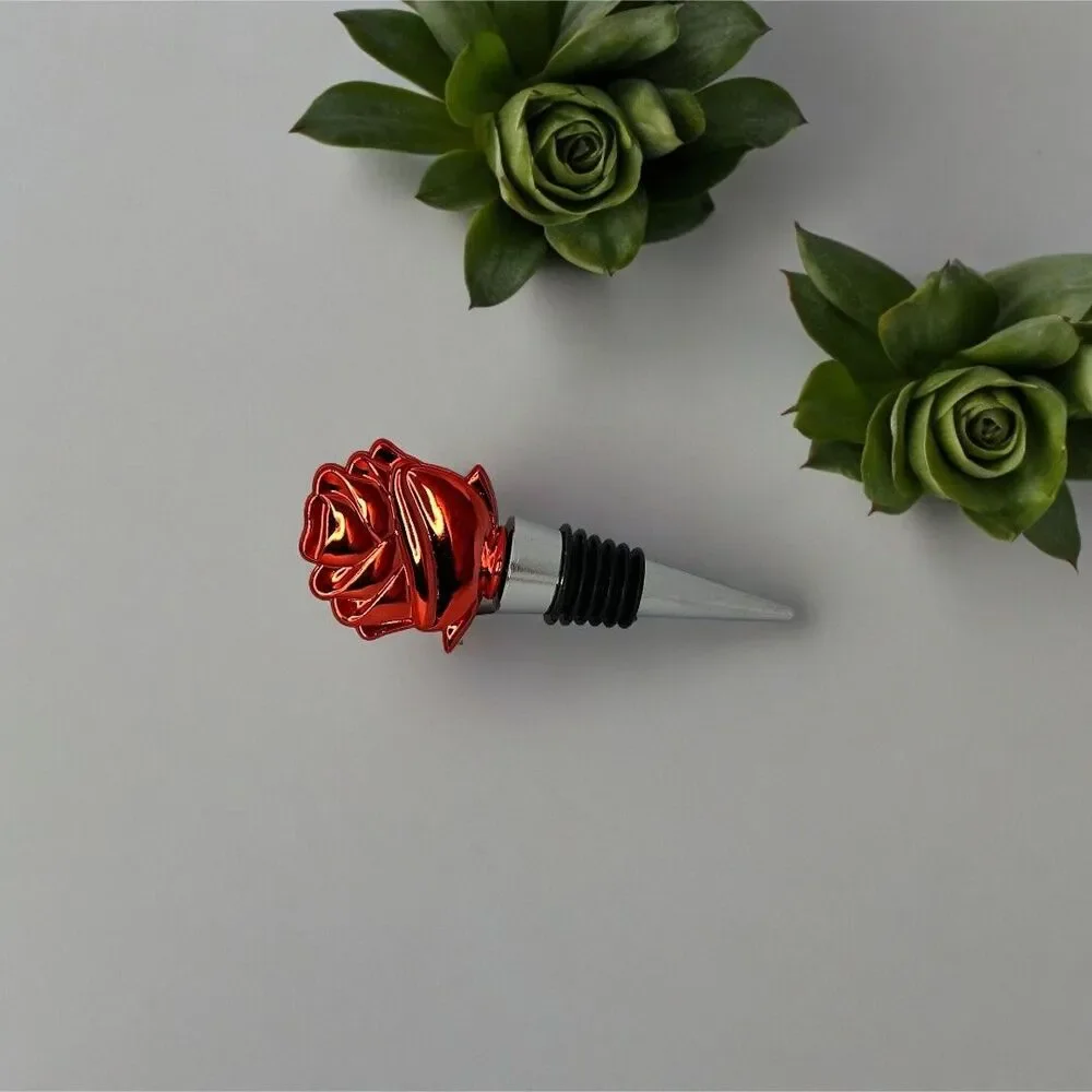 Romantic Red Rose-shaped Wine Bottle Stopper - Wine Lovers Gift